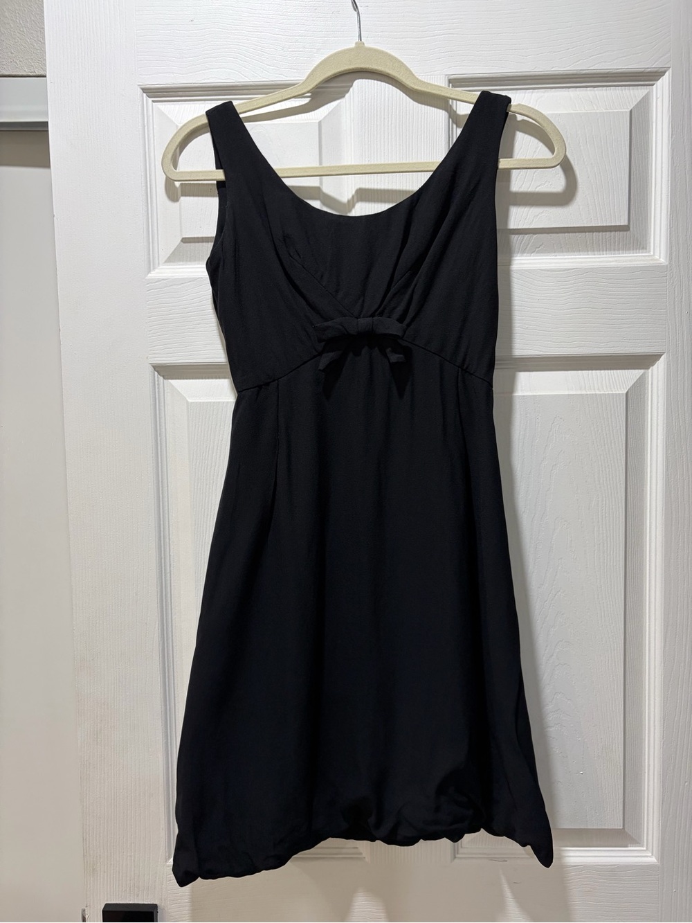 Classic Black Sleeveless Knot-Front Dress
